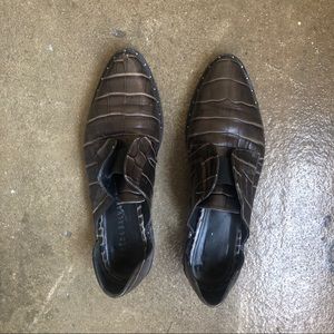 FREDA SALVADOR WEAR Leather Embossed Oxford